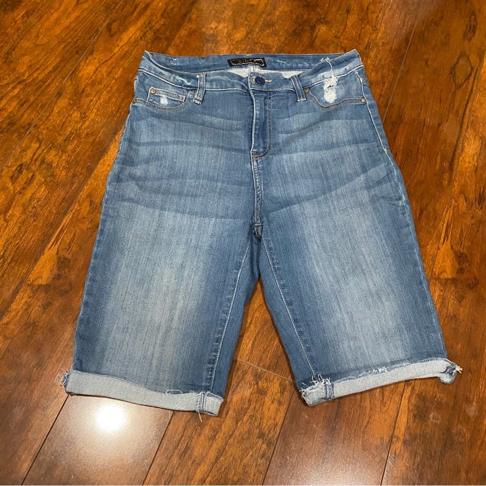 C. pink | denim shorts